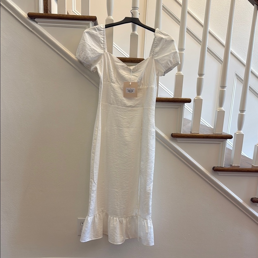 Kittenish White Maxi Dress